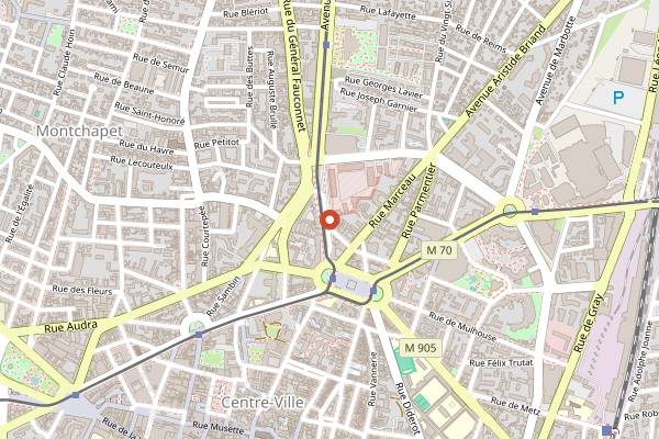 Map showing Le Melkior in Dijon