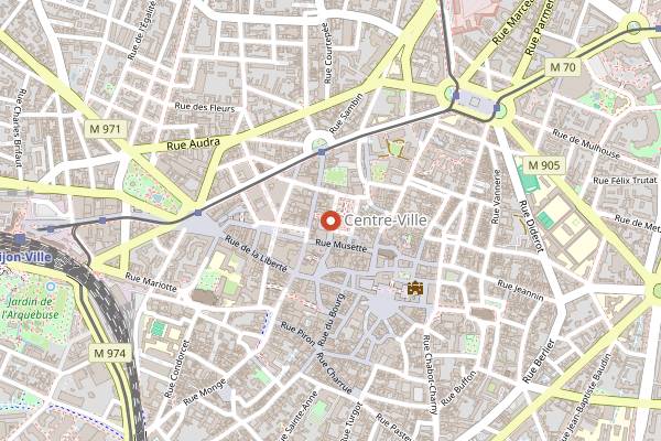 Map showing Chez Gina in Dijon