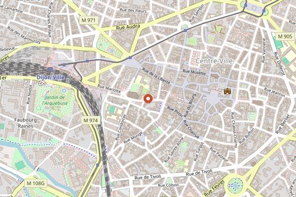 Map showing William Frachot in Dijon