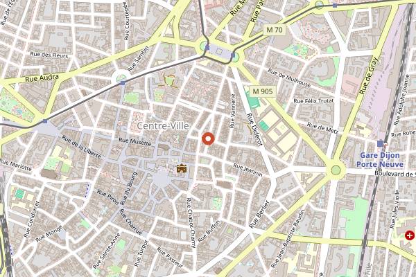 Map showing Bar à Vins Bruno in Dijon