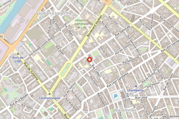 Map showing Boulangerie Mosin in Lille