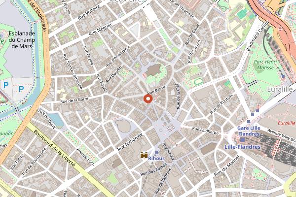 Map showing Maison Miettes in Lille