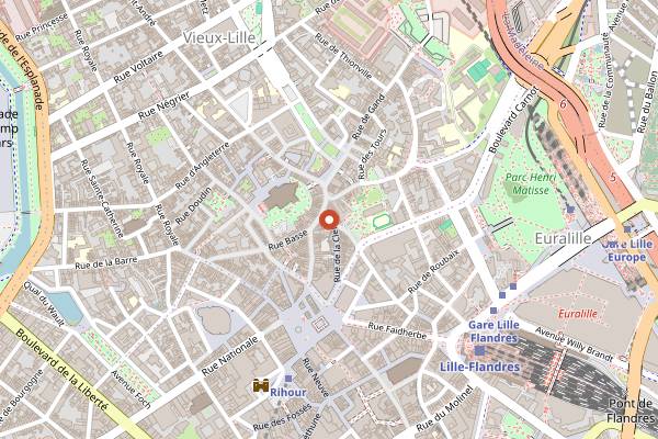 Map showing Maison Scarlett in Lille
