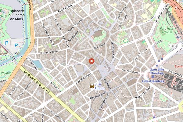 Map showing Méert in Lille
