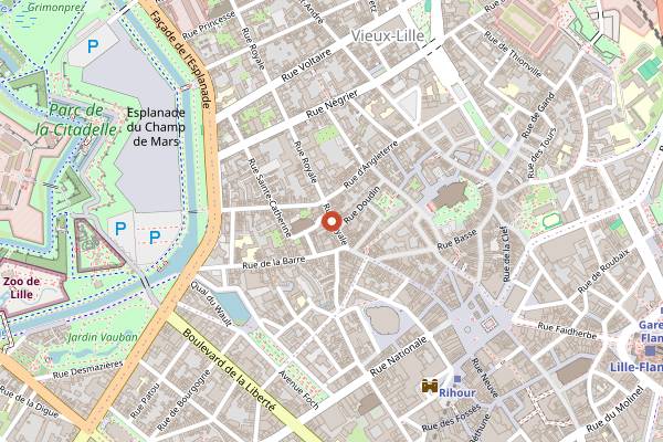 Map showing Amor Amor in Lille