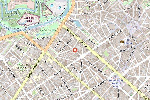 Map showing Artchives in Lille