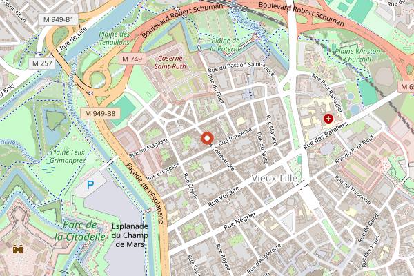 Map showing Genever in Lille