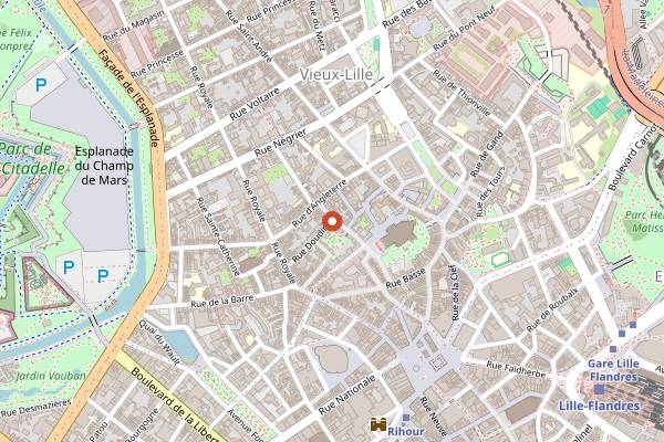 Map showing La Capsule in Lille