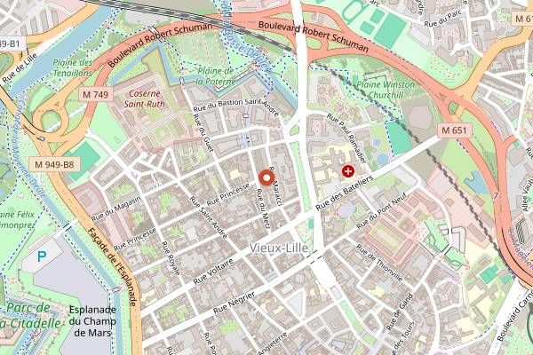 Map showing La Luck in Lille