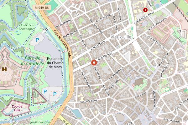 Map showing Le Quai des Bananes in Lille