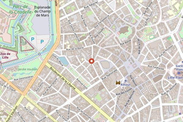 Map showing Little Havana in Lille