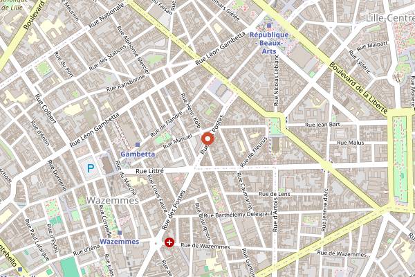 Map showing Lokarria in Lille