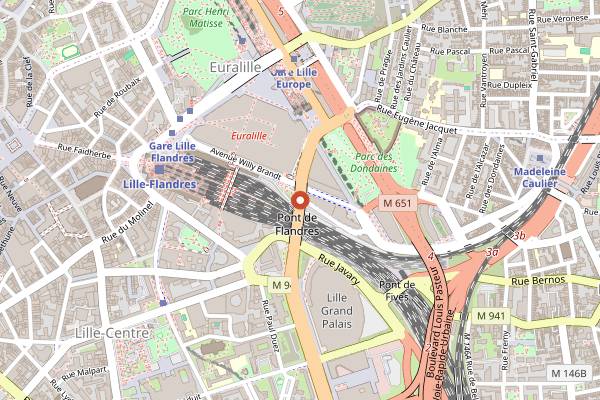 Map showing Mesa in Lille