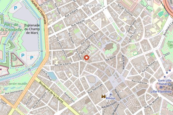 Map showing Brasserie Célestin in Lille