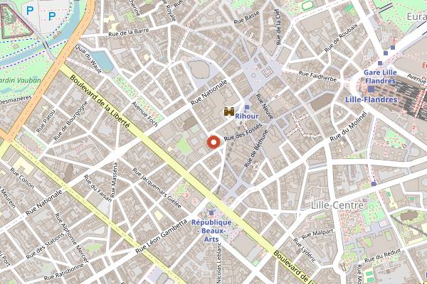 Map showing Banana Drama in Lille