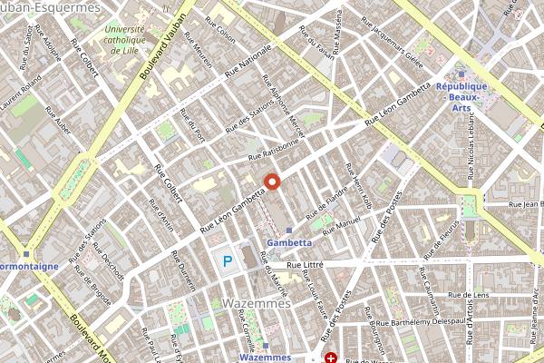 Map showing Tu Brilles in Lille