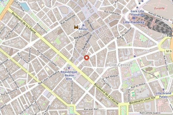 Map showing Costaud in Lille