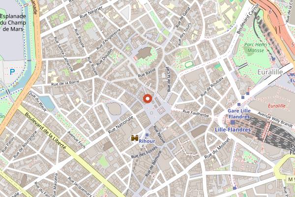 Map showing Le Petit Bouillon Alcide in Lille