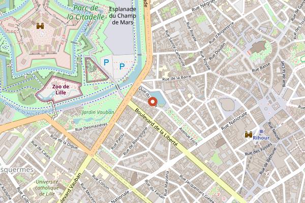 Map showing Au Quai du Wault in Lille