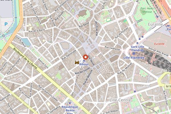 Map showing Aux Moules de Lille in Lille
