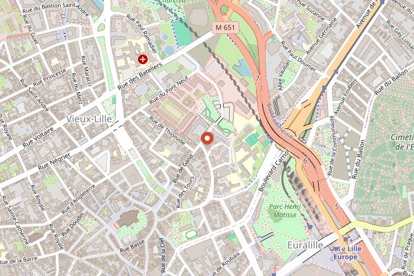 Map showing Estaminet Chez Ronny in Lille