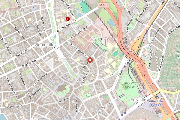 Map showing Estaminet Chez la Vieille in Lille