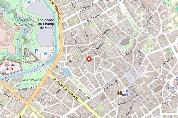 Map showing L'Estaminet Lillois in Lille
