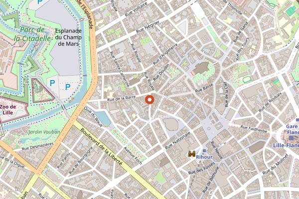 Map showing Estaminet La Ch'tite Brigitte in Lille