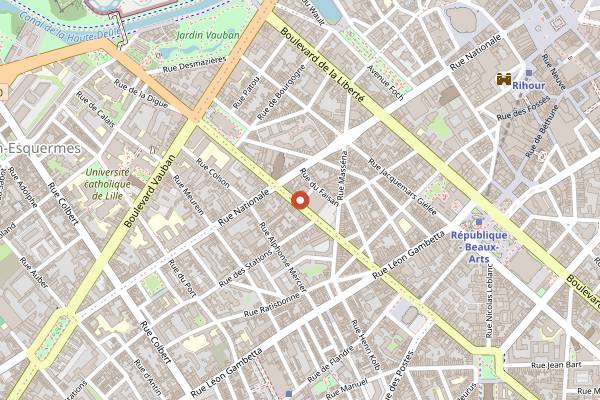 Map showing La Ducasse in Lille