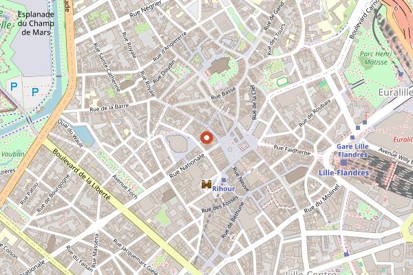 Map showing Le Barbu d'Anvers in Lille