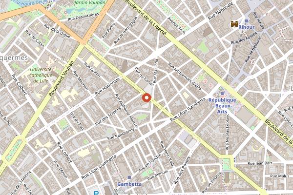 Map showing Les Casseroles Lilloises in Lille