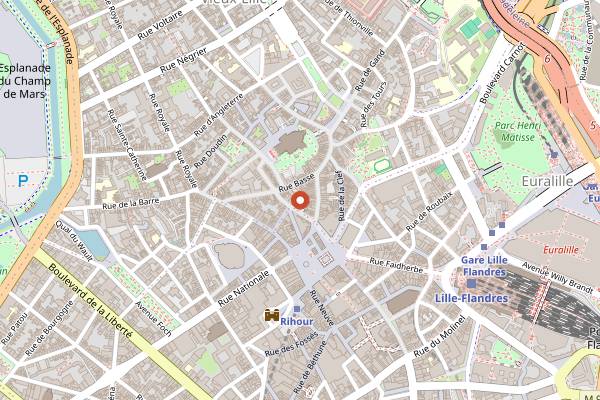 Map showing Les Compagnons de la Grappe in Lille