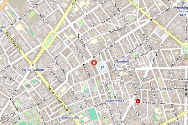 Map showing La Brûlerie in Lille