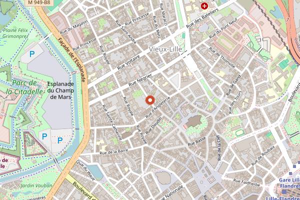 Map showing Atelier Nutrition in Lille