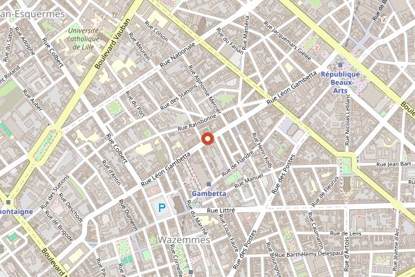 Map showing Albedo Kitchen in Lille