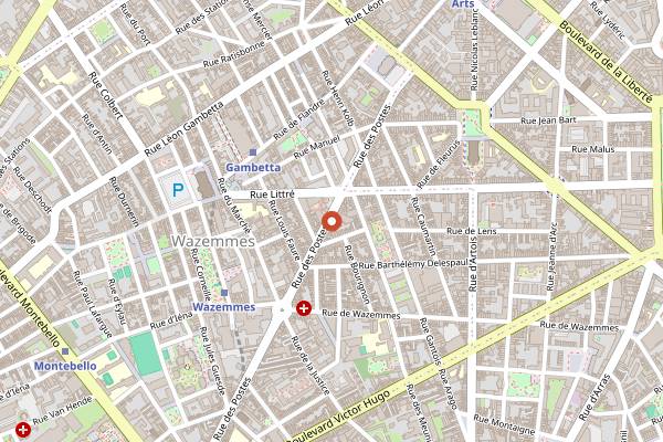 Map showing Le 85 The Halal Kitchen in Lille