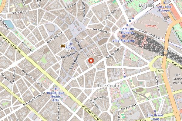 Map showing Rodizio Brazil in Lille