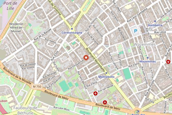 Map showing Takk in Lille