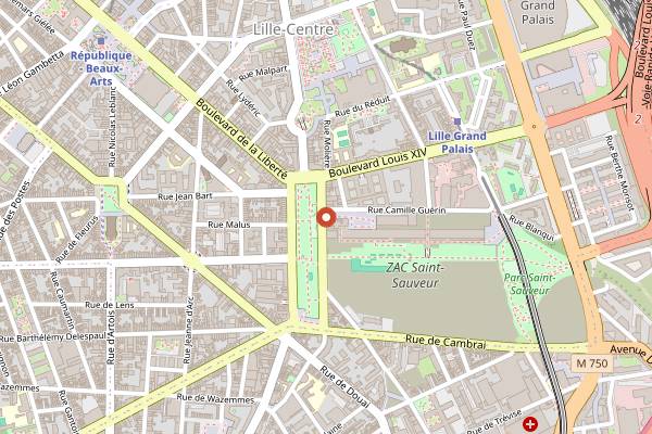 Map showing Bière à Lille in Lille