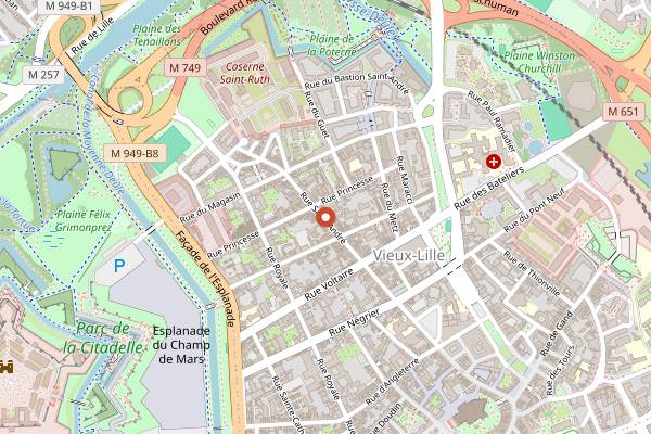 Map showing Chez Georges in Lille