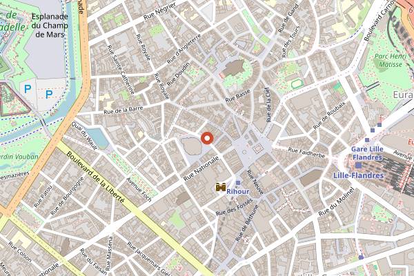 Map showing Club Marot in Lille