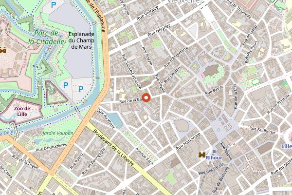 Map showing La Table du Clarance in Lille