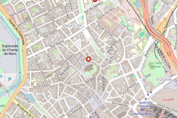 Map showing Le Braque in Lille