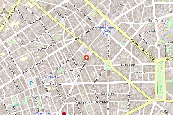 Map showing La Pépite in Lille