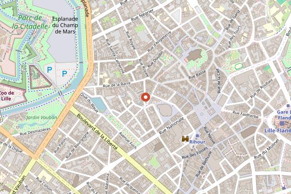 Map showing Les Fishtons in Lille