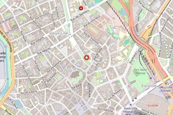 Map showing Smokey Banh Mi in Lille