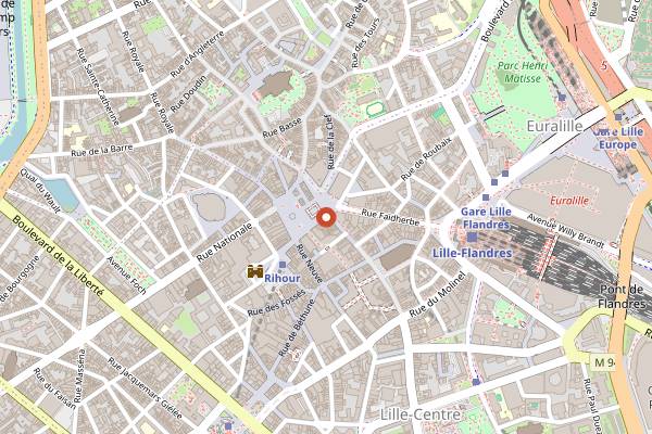Map showing Marché aux Livres in Lille