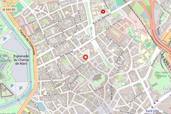 Map showing Marché du Vieux-Lille in Lille