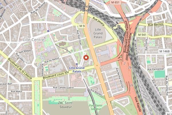 Map showing Marché de la Ferme urbaine Concorde in Lille