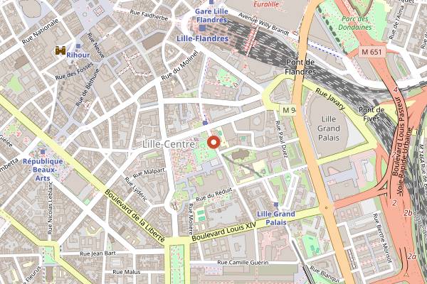 Map showing Marché Saint-Sauveur in Lille